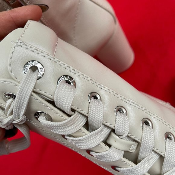 NWT Nine West Off White Leather combat ankle boots - Picture 10 of 11